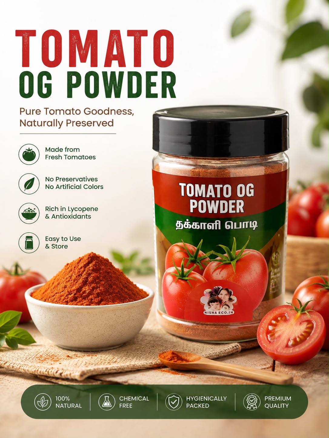 Tomato Powder | Natural Tomato Powder – Nisha Eco.in