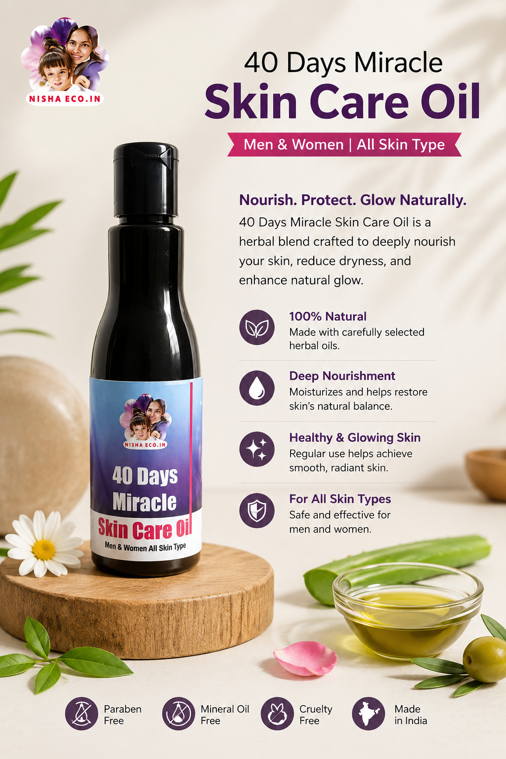 40 days miracle skin oil ( 100 ml)