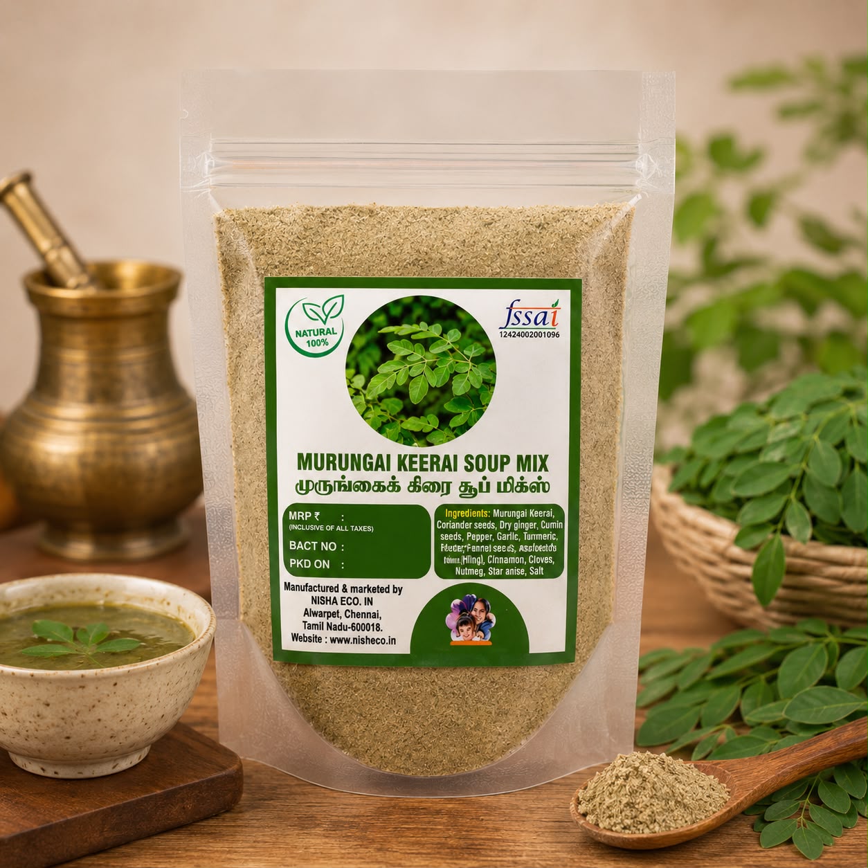 Murungai Keerai Soup Mix | Traditional Moringa Leaf Soup Mix